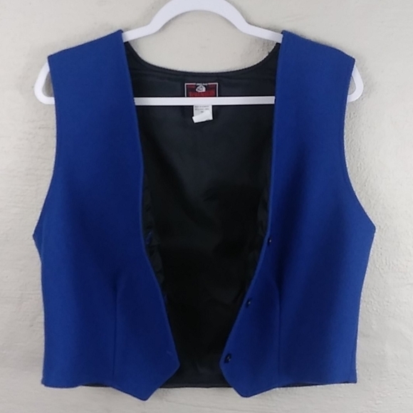 Johnson Woolen Mills LLC Vintage Wool Blend V-Neck Sleeveless Button Up Vest - Picture 3 of 8